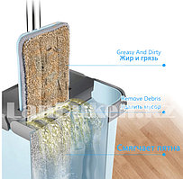 Набор для уборки швабра + ведро с отжимом MAGIC FLAT MOP & BUCKET в ассортименте