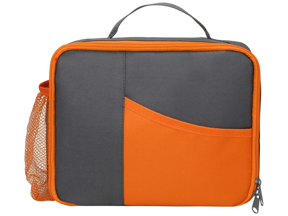 Изотермическая сумка-холодильник Breeze для ланч-бокса, серый/оранжевый (артикул 935978) - фото 4 - id-p65792941
