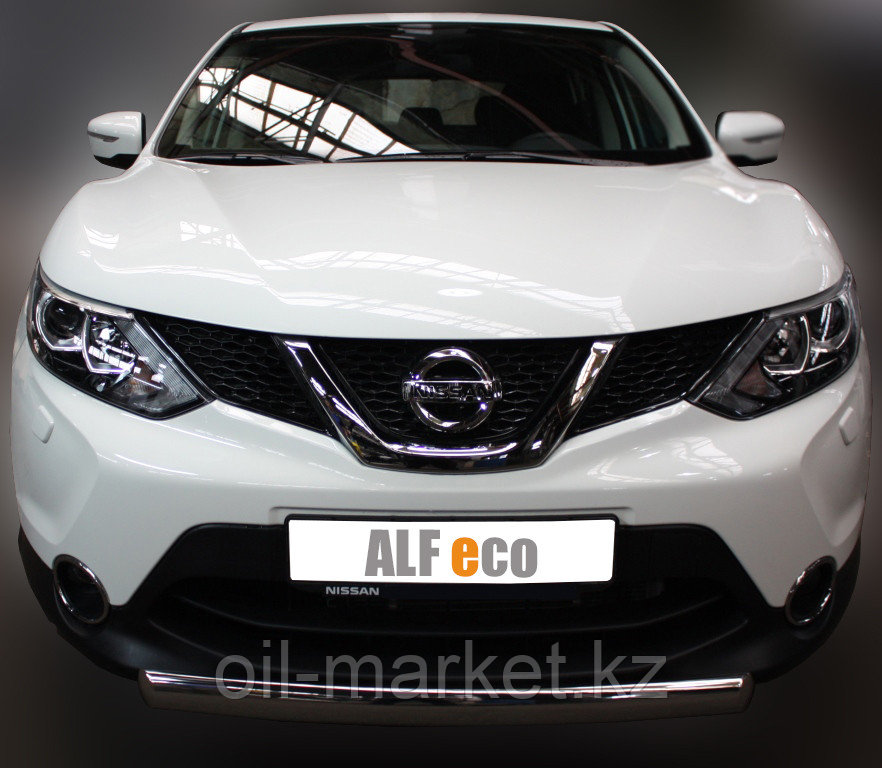 Защита переднего бампера, овальная для Nissan Qashqai (2014-2019)