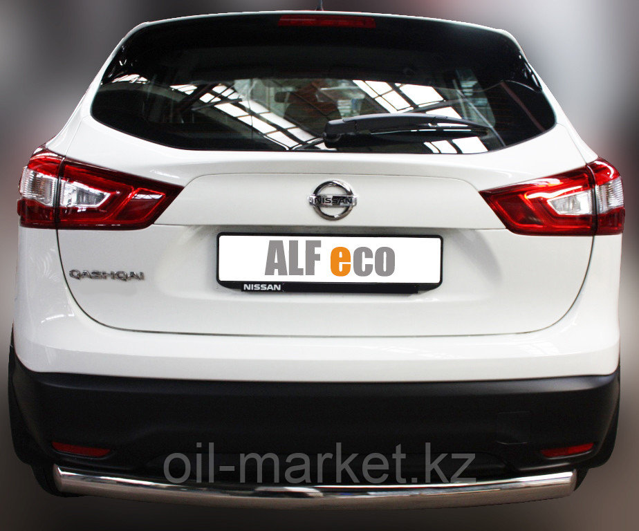 Защита заднего бампера, овальная для Nissan Qashqai (2014-2019)