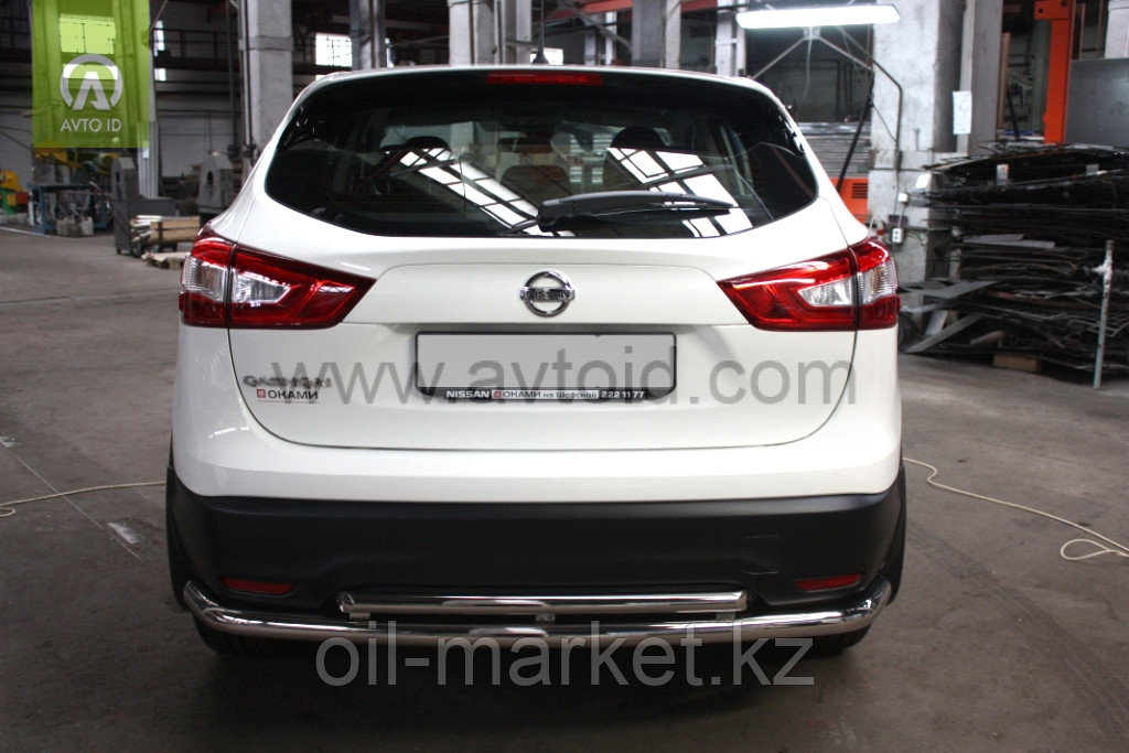 Защита заднего бампера, двойная для Nissan Qashqai (2014-2019)
