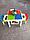 Стол конструктор Lego Duplo с 2 стульями, 3 в 1 детский стол трансформер Лего Дупло (аналог), фото 4
