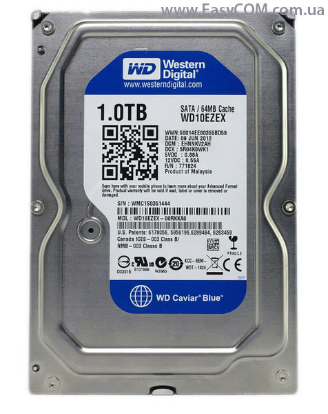 Western Digital WD10EZEX HDD 1Tb SATA 6Gb/s 3.5" WD blue - фото 1 - id-p4812002