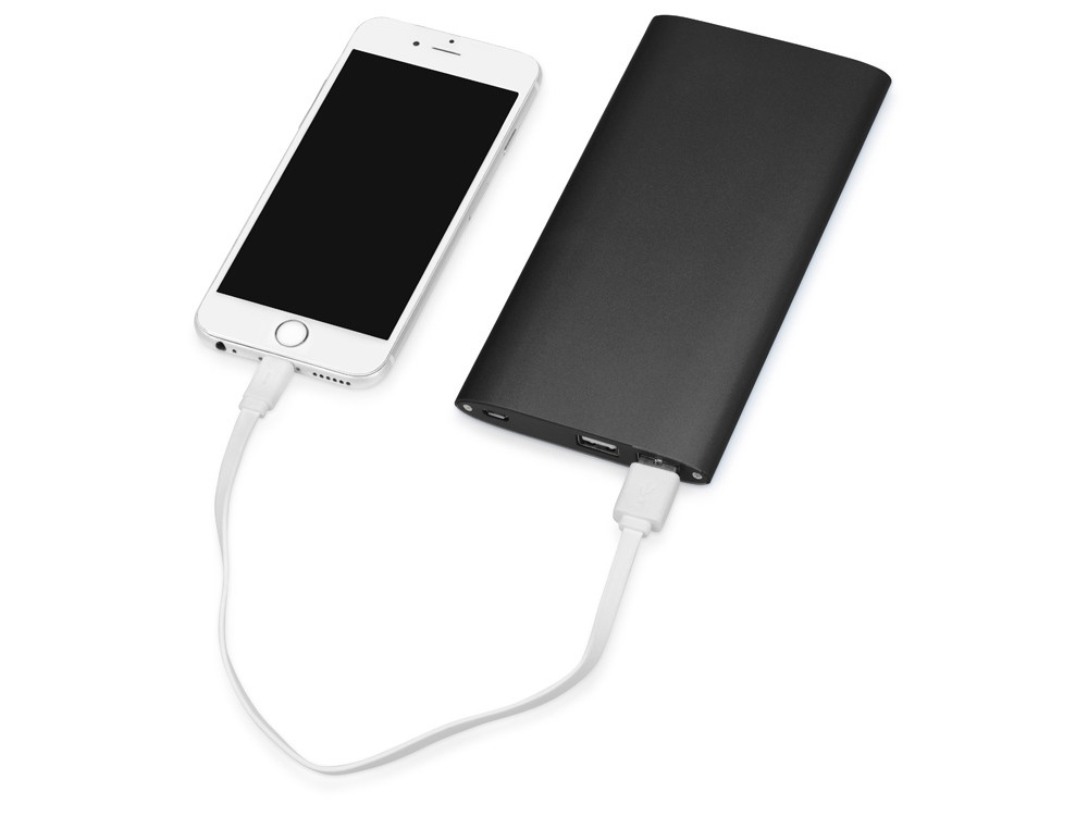 Портативное зарядное устройство Джет с 2-мя USB-портами, 8000 mAh, черный (артикул 392527) - фото 2 - id-p65809833