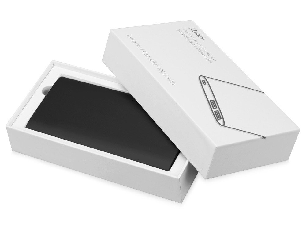 Портативное зарядное устройство Джет с 2-мя USB-портами, 8000 mAh, черный (артикул 392527) - фото 6 - id-p65809833