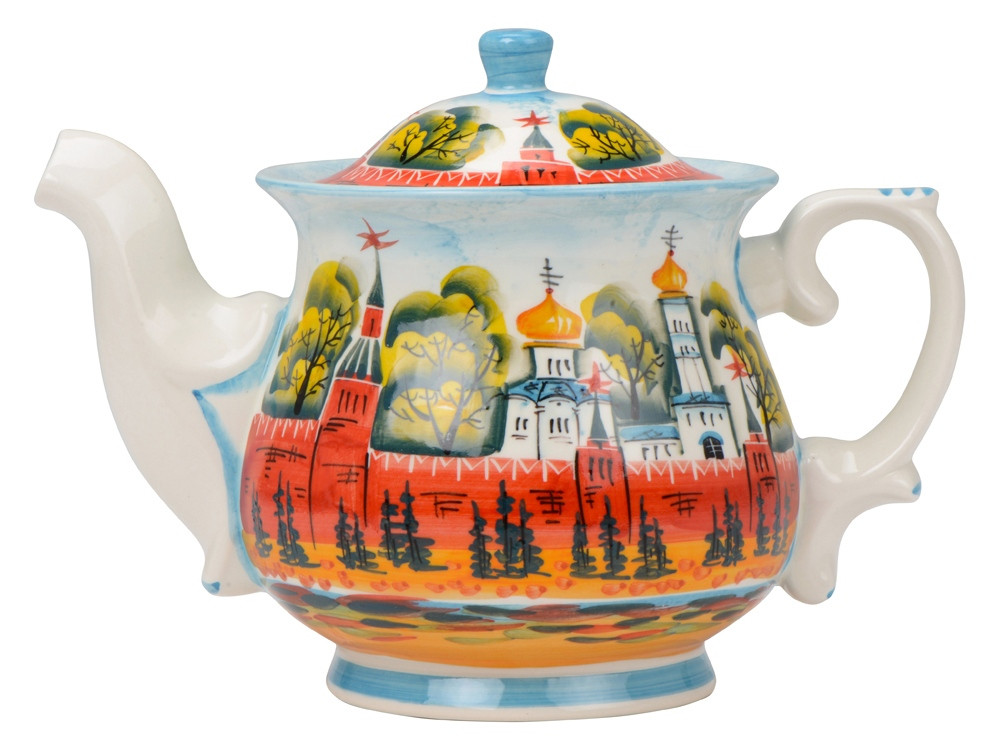 Набор Кремлевский: кукла на чайник, чайник заварной с росписью (артикул 6270) - фото 3 - id-p65810347