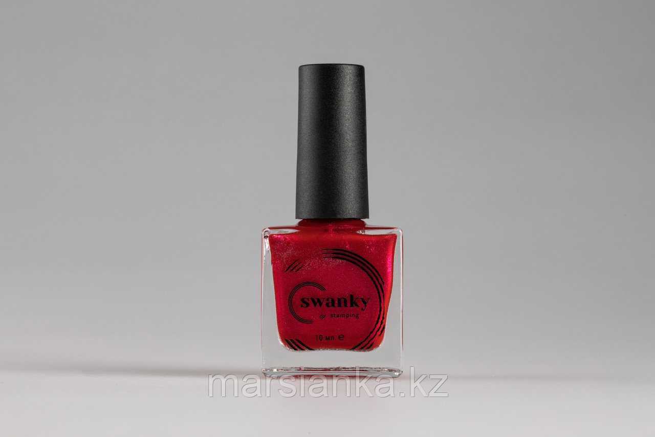 Лак для стемпинга Swanky Stamping Metallic 04, красный металлик, 10 мл.