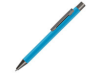 Ручка шариковая UMA STRAIGHT GUM soft-touch, с зеркальной гравировкой, голубой (артикул 187927.10)