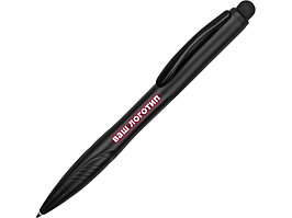 Ручка-стилус шариковая Light, черная с красной подсветкой (артикул 73580.01)