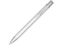 Кнопочная шариковая ручка Moneta из анодированного алюминия, синие чернила, серебристый (артикул 10716302)