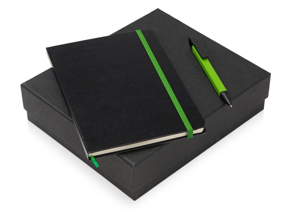 Подарочный набор Jacque с ручкой-подставкой и блокнотом А5, зеленое яблоко (артикул 700324.03) - фото 1 - id-p65819371