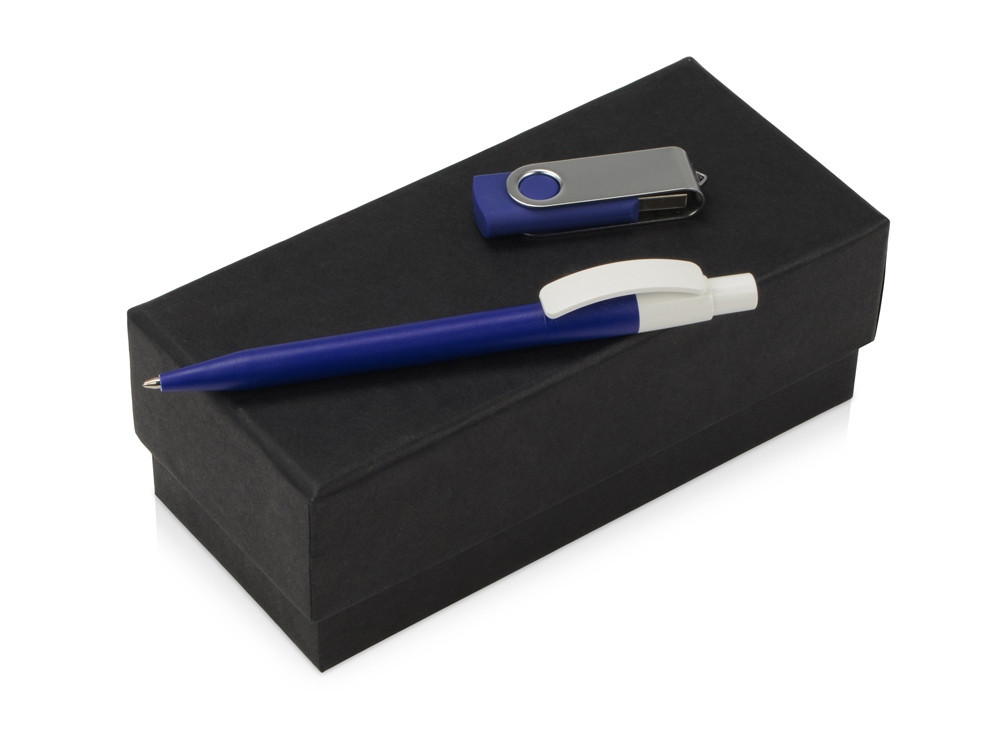 Подарочный набор Uma Memory с ручкой и флешкой, синий (артикул 700337.02)