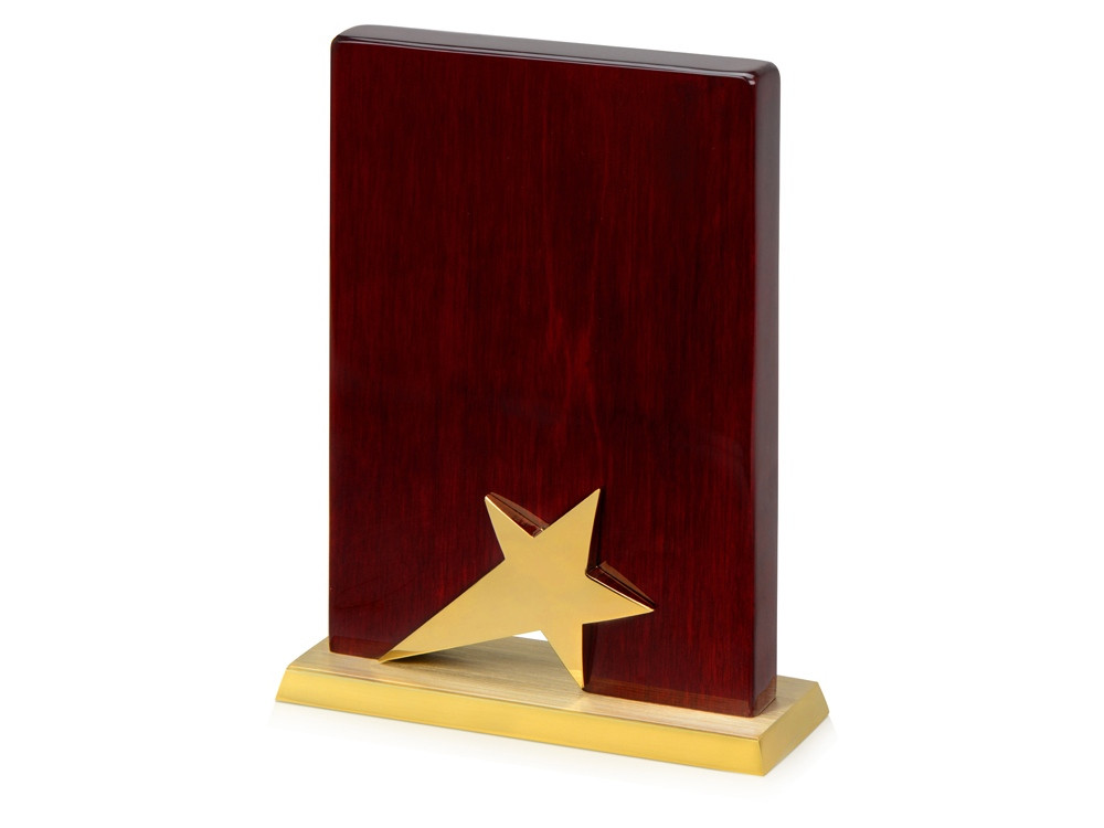 Награда Galaxy с золотой звездой, дерево, металл, в подарочной упаковке (артикул 602205)