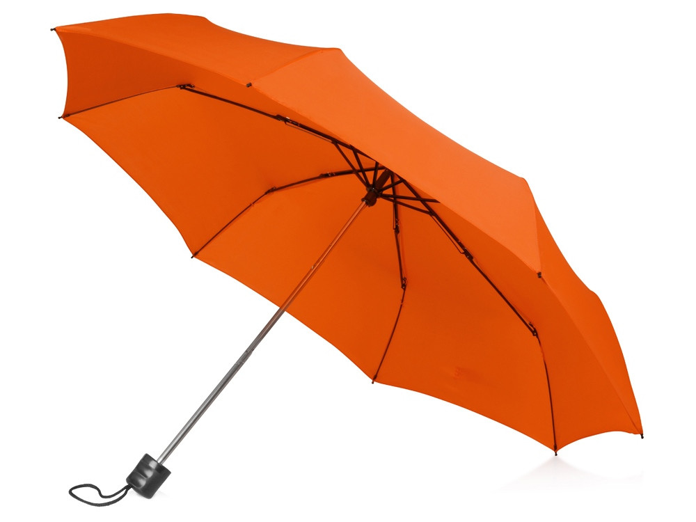Зонт складной Columbus, механический, 3 сложения, с чехлом, оранжевый (артикул 979008)