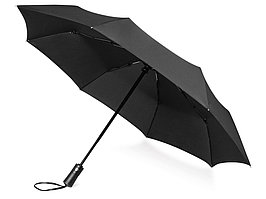 Зонт складной Ontario, автоматический, 3 сложения, с чехлом, черный (артикул 979047)