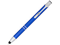 Шариковая кнопочная ручка-стилус Moneta из анодированного алюминия, ярко-синий (артикул 10729805)