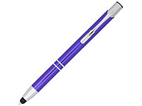 Шариковая кнопочная ручка-стилус Moneta из анодированного алюминия, пурпурный (артикул 10729815)