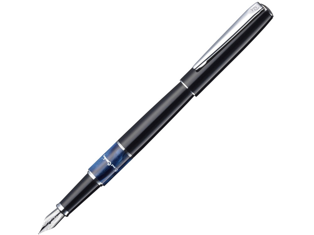 Ручка перьевая Pierre Cardin LIBRA с колпачком, черный/синий/серебро (артикул 417554) - фото 1 - id-p65820133