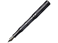 Ручка перьевая Pierre Cardin THE ONE с колпачком на резьбе, черненая сталь/темно-серый (артикул 417565)