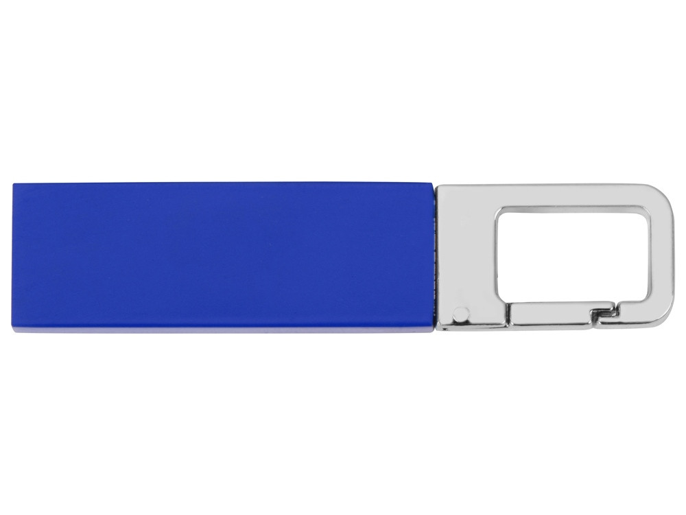 Флеш-карта USB 2.0 16 Gb с карабином Hook, синий/серебристый (артикул 620216) - фото 2 - id-p65820241