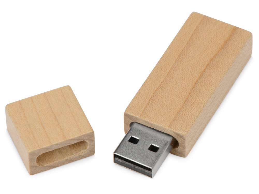Флеш-карта USB 2.0 16 Gb Woody с магнитным колпачком, натуральный (артикул 620916) - фото 2 - id-p65820251
