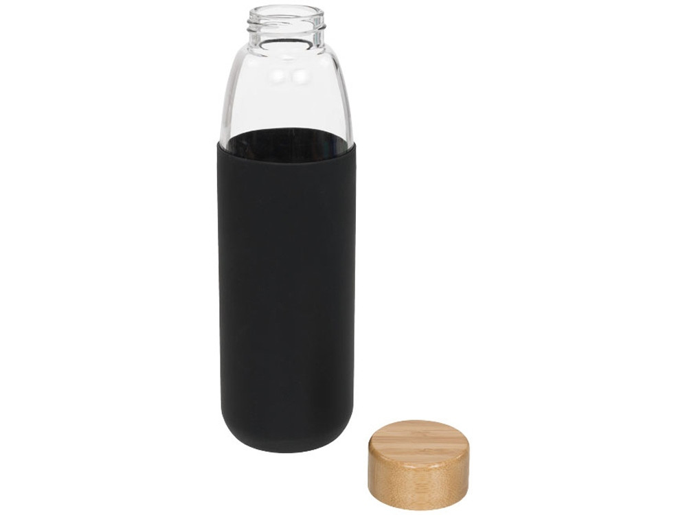 Стеклянная спортивная бутылка Kai с деревянной крышкой и объемом 540 мл, черный (артикул 10055000) - фото 3 - id-p65820905