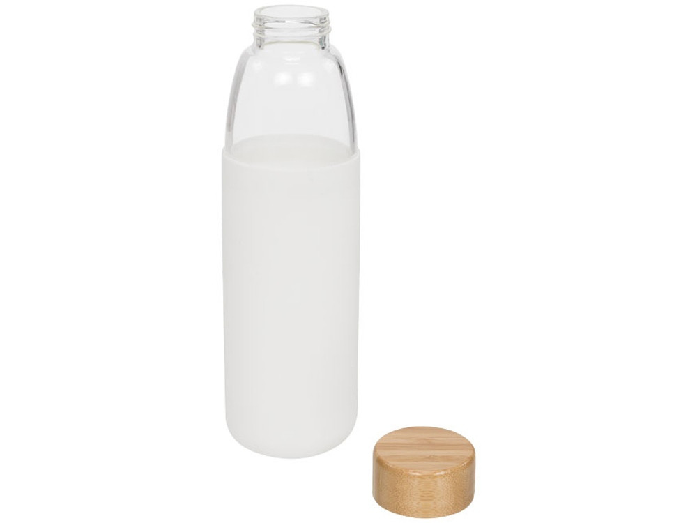 Стеклянная спортивная бутылка Kai с деревянной крышкой и объемом 540 мл, белый (артикул 10055001) - фото 3 - id-p65820906