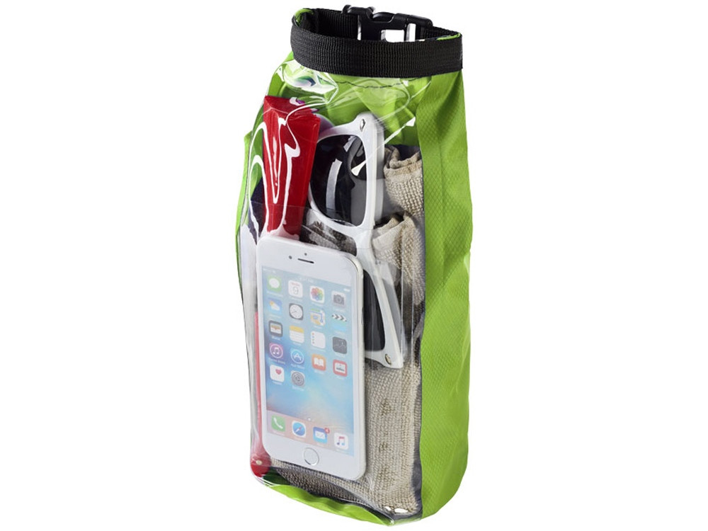 Туристическая водонепроницаемая сумка объемом 2 л, чехол для телефона, лайм (артикул 10055304)
