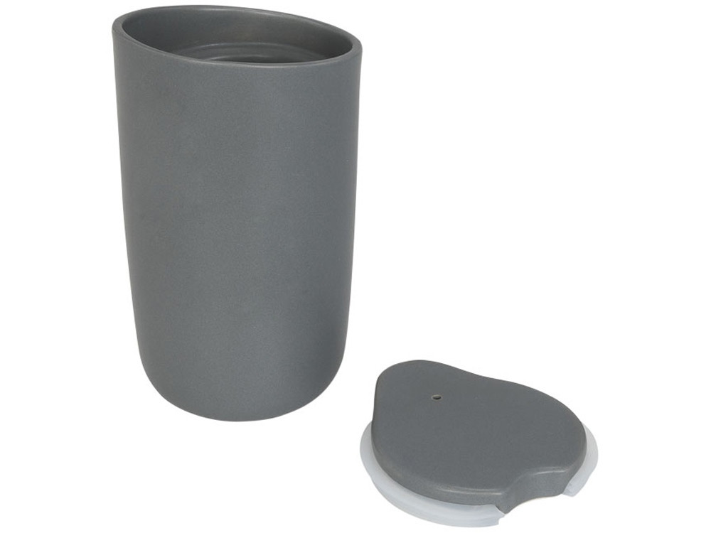 Керамический стакан Mysa с двойными стенками объемом 400 мл, серый (артикул 10055602) - фото 3 - id-p65820941