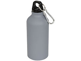 Матовая спортивная бутылка Oregon с карабином и объемом 400 мл, серый (артикул 10055902)