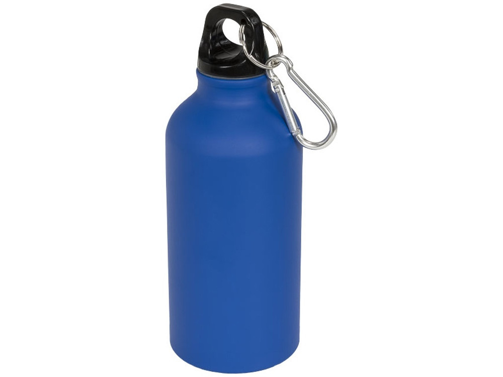 Матовая спортивная бутылка Oregon с карабином и объемом 400 мл, синий (артикул 10055903)