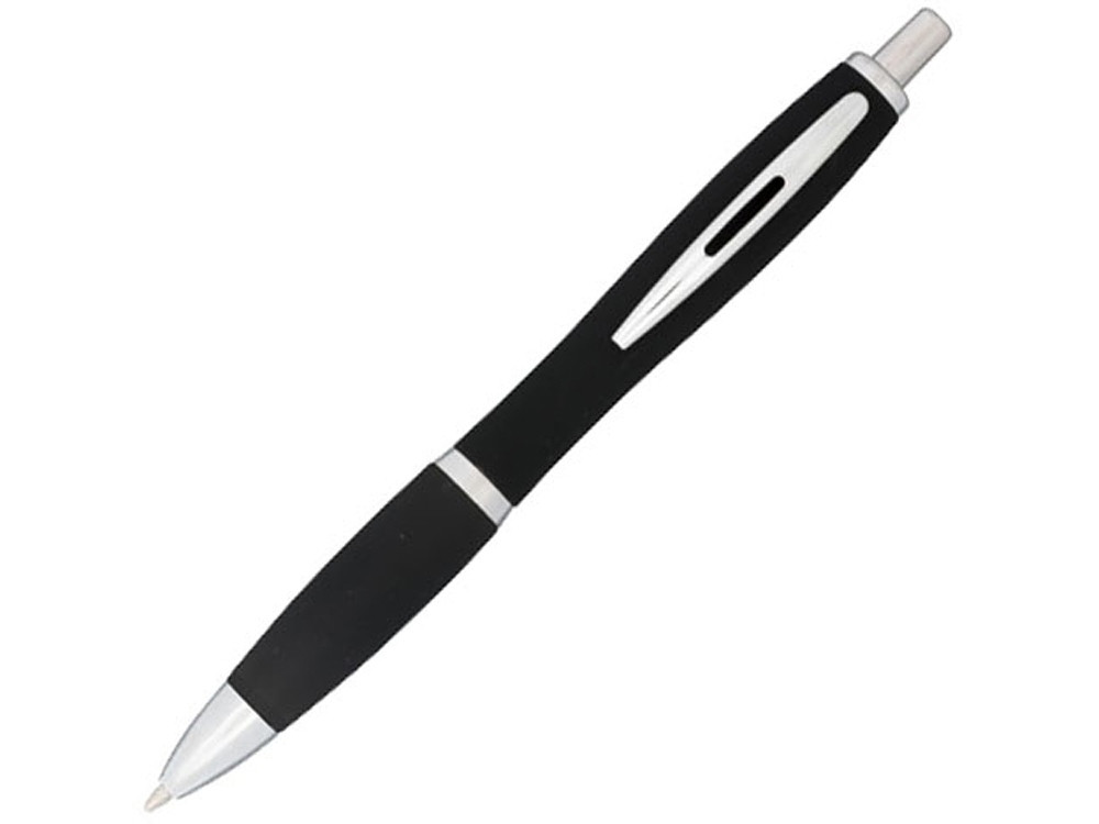 Прорезиненная шариковая ручка Nash, черный (артикул 10730100) - фото 1 - id-p65821181