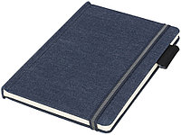 Блокнот Jeans формата A5 из ткани, темно-синий (артикул 10732101)