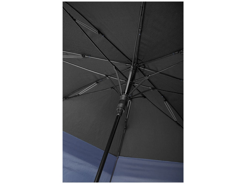 Выдвижной зонт 23-30 дюймов полуавтомат, черный/темно-синий (артикул 10914103) - фото 3 - id-p65821286