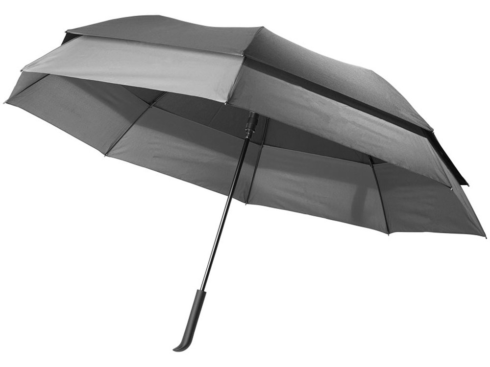 Выдвижной зонт 23-30 дюймов полуавтомат, черный (артикул 10914125) - фото 1 - id-p65821287
