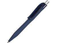 Ручка шариковая QS 20 PRT Z софт-тач, синий/серебристый (артикул qs20prt-Z62)