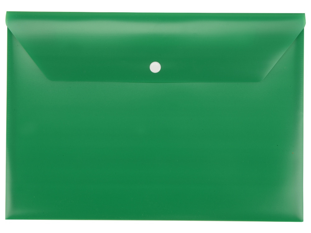 Папка-конверт А4 с кнопкой, зеленый (артикул 19118) - фото 2 - id-p65821332