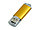 Флешка промо прямоугольной формы  c прозрачным колпачком, 32 Гб, золотистый (артикул 6018.32.05), фото 3