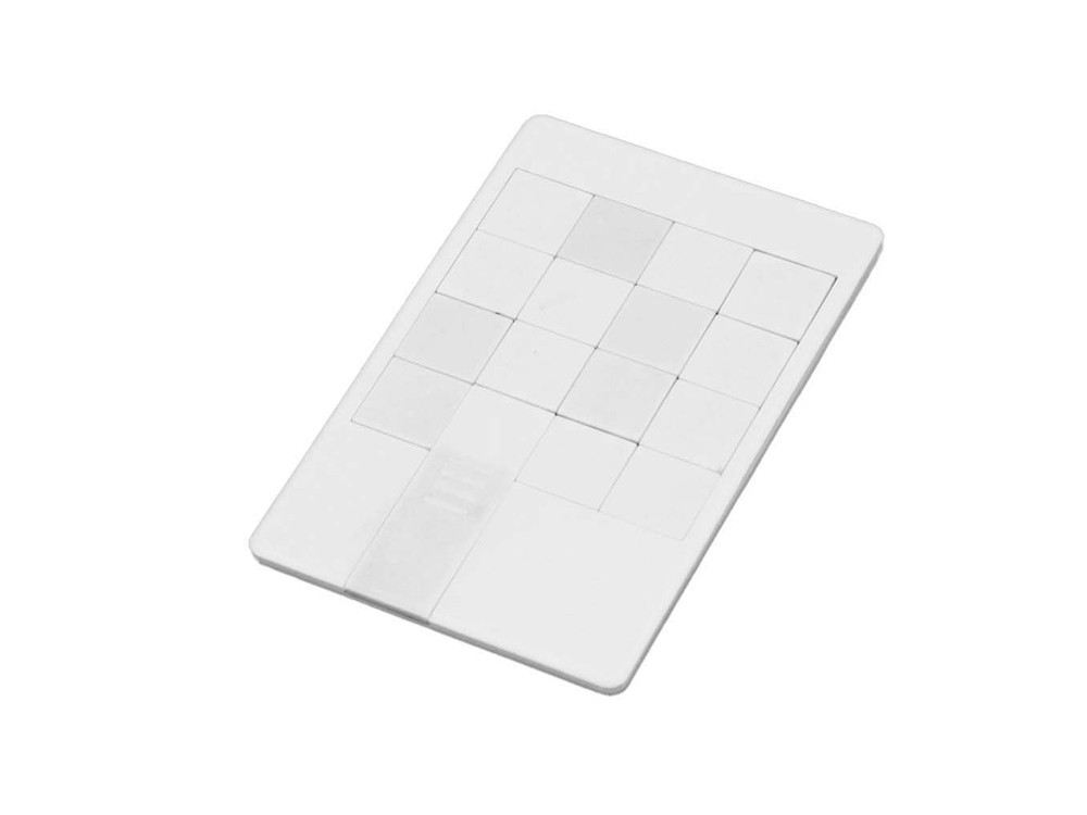 Флешка в виде пластиковой карты Пятнашки, 16 Гб, белый (артикул 7000.16.06) - фото 1 - id-p65821361