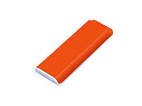 Флешка прямоугольной формы, оригинальный дизайн, двухцветный корпус, 32 Гб, оранжевый/белый (артикул