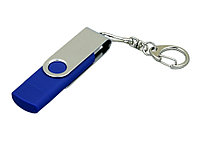 Флешка с поворотным механизмом, c дополнительным разъемом Micro USB, 16 Гб, синий (артикул 7030.16.02)
