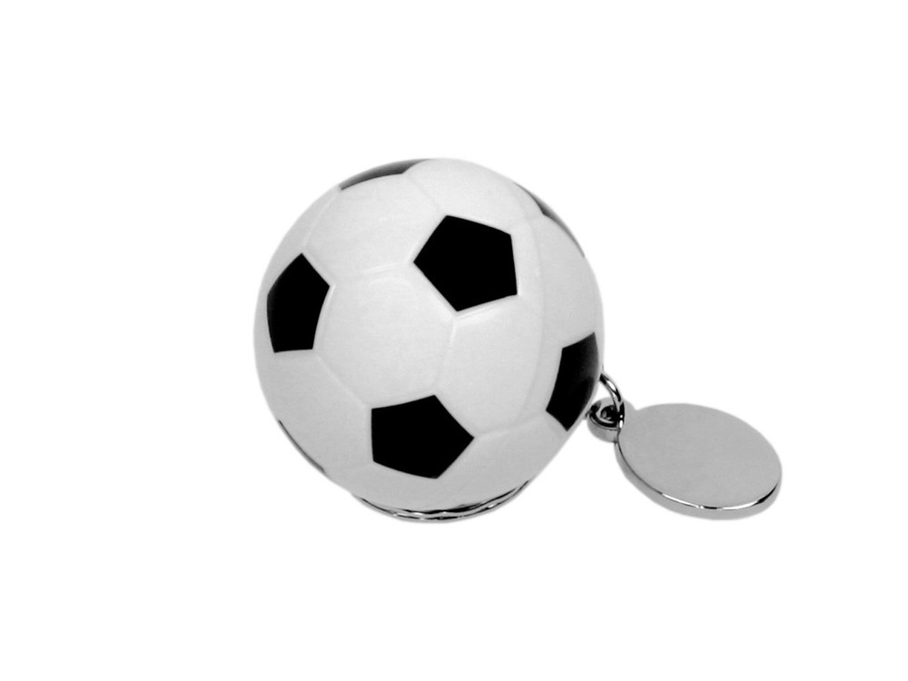 Флешка в виде футбольного мяча, 32 Гб, белый/черный (артикул 6041.32.06) - фото 1 - id-p65821833
