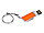 Флешка прямоугольной формы, выдвижной механизм с мини чипом, 16 Гб, оранжевый/серебристый (артикул 6401.16.08), фото 2