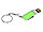 Флешка прямоугольной формы, выдвижной механизм с мини чипом, 16 Гб, зеленый/серебристый (артикул 6401.16.03), фото 2