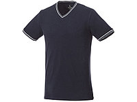 Мужская футболка Elbert с коротким рукавом, темно-синий/серый меланж/белый (артикул 38026492XL)