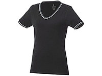 Женская футболка Elbert с коротким рукавом, черный/серый меланж/белый (артикул 3802799XS)