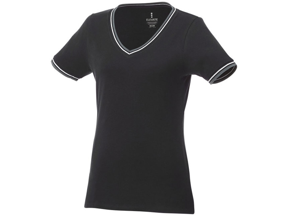 Женская футболка Elbert с коротким рукавом, черный/серый меланж/белый (артикул 3802799L) - фото 1 - id-p65822811