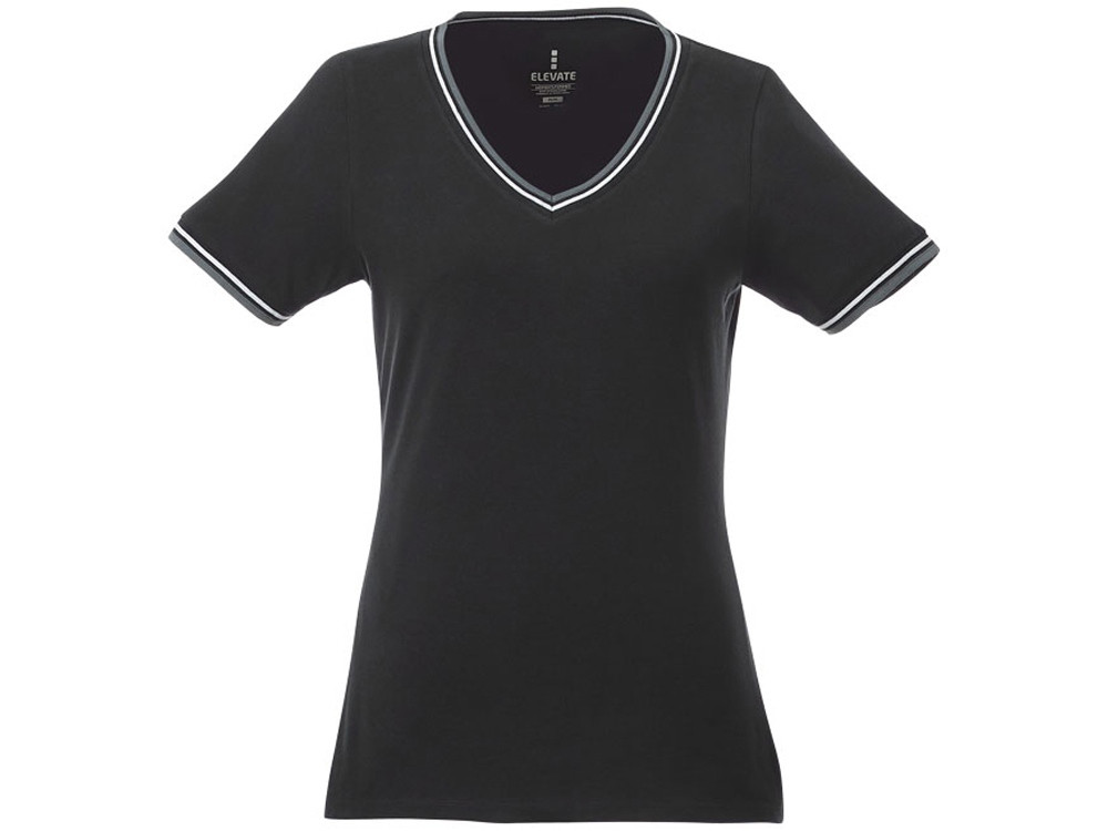 Женская футболка Elbert с коротким рукавом, черный/серый меланж/белый (артикул 3802799L) - фото 2 - id-p65822811