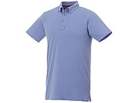 Мужская футболка поло Atkinson с коротким рукавом и пуговицами, светло-синий (артикул 3810440L)
