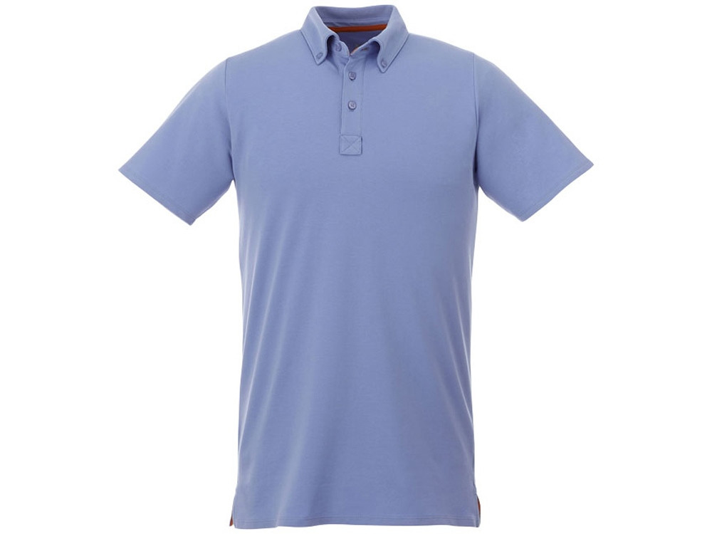 Мужская футболка поло Atkinson с коротким рукавом и пуговицами, светло-синий (артикул 3810440XL) - фото 2 - id-p65823068